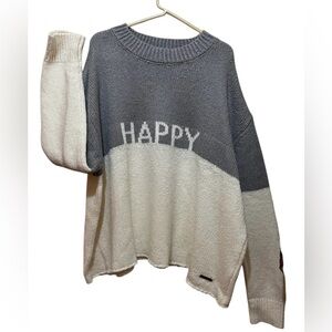 PEACE LOVE WORLD “ HAPPY “ SWEATER